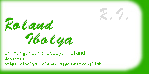 roland ibolya business card